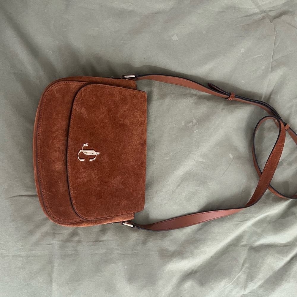 Brown Suede Crossbody Bag